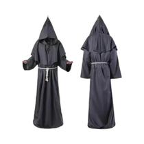 Fantasia de Monge Medieval para Halloween e Cosplay - Anime Masculino