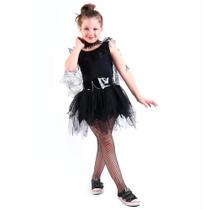Fantasia de Morcego Menina Vestido com Capa de Halloween Fantasia de Morcego Menina Vestido com Capa de Halloween