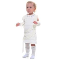 Fantasia de Múmia Bebê Menina de Halloween Com Faixas e Luvas Fantasia de Múmia Bebê Menina de Halloween Com Faixas e Luvas
