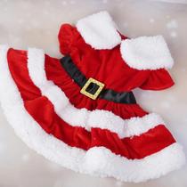 Fantasia De Natal Para Cães, Vestido Para Filhotes, Roupas De Natal Macias E Quentes Para Cães E
