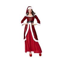 Fantasia De Natal Para Mulheres Adultas, Conjunto De 3 Peças, Vestido De Festa De Natal