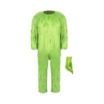 Fantasia De Natal Unissex De Monstro Verde Com Pelagem Para Cosplay De Papai Noel Para Festa De Fantasia De Natal Unissex De Monstro Verde Com Pelagem Para Cosplay De Papai Noel Para Festa De