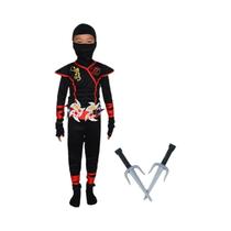 Fantasia de Ninja Deluxe para Meninos com Acessórios - Roupa Infantil de Kung Fu Fantasia de Ninja Deluxe para Meninos com Acessórios - Roupa Infantil de Kung Fu