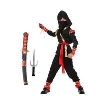 Fantasia De Ninja Para Meninos Com Capuz E Espada Para Crianças, Carnaval De Halloween, Fantasia De