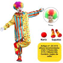 Fantasia De Palhaço Arco-Íris Para Adultos, Conjunto De Fantasia Engraçada E Colorida Para Altura De Fantasia De Palhaço Arco-Íris Para Adultos, Conjunto De Fantasia Engraçada E Colorida Para Altura De