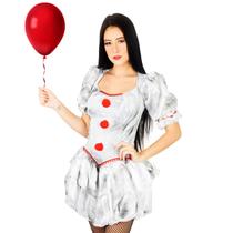 Fantasia De Palhaço It A Coisa Feminina Adulto Halloween Pennywise