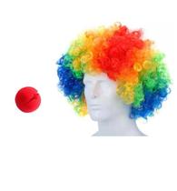 Fantasia de Palhaço Unissex C/ Peruca e Nariz Circo Festas Fantasia de Palhaço Unissex C/ Peruca e Nariz Circo Festas