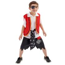 Fantasia de Pirata Apholo Infantil com Cinto e Tapa-Olho Fantasia de Pirata Apholo Infantil com Cinto e Tapa-Olho