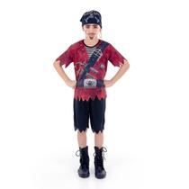 Fantasia de Pirata Infantil Festas Helloween Carnaval + Bandana