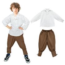 Fantasia de pirata infantil Prebene, camisa e calça medievais 4-6T