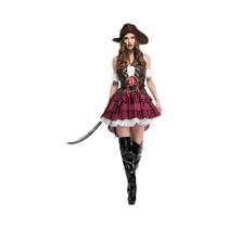 Fantasia De Pirata Para Mulheres Adultas, Vestido Deluxe De Pirata Do Caribe, Cosplay