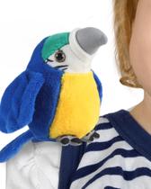 Fantasia de pirata Roicaholy de pelúcia com ímã de papagaio no ombro de 13 cm