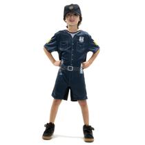 Fantasia de Policial Infantil Curto Roupa de Polícia com Boné Sulamericana 910115