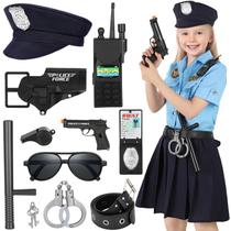 Fantasia de policial Luucio Girls Kids com acessórios de 3 a 12 anos
