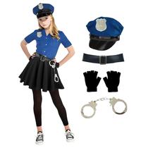 Fantasia de policial XXLOG para meninas, Halloween, tamanho S Fantasia de policial XXLOG para meninas, Halloween, tamanho S