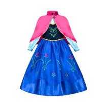 Fantasia De Princesa Anna Frozen Para Meninas, Traje De Festa De Halloween, Rainha Da Neve Para