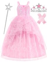 Fantasia de princesa Aoiviss Pink Witch Dress para meninas de 3 a 12 anos Fantasia de princesa Aoiviss Pink Witch Dress para meninas de 3 a 12 anos