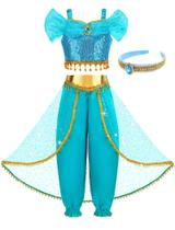 Fantasia de princesa Aolliya Arabian Fancy Dress para meninas de 3 a 10 anos