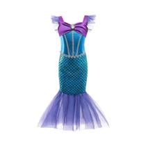 Fantasia De Princesa Ariel Da Pequena Sereia Para Meninas, Vestido De Cosplay Para Festa De Fantasia De Princesa Ariel Da Pequena Sereia Para Meninas, Vestido De Cosplay Para Festa De