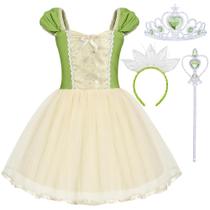 Fantasia de princesa COTRIO para bebês e meninas 18-24M verde