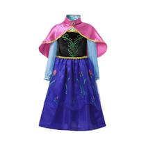 Fantasia de Princesa Elsa e Anna (Frozen) para Meninas - Vestido para Festa de Halloween