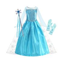 Fantasia De Princesa Elsa Frozen Para Meninas 2026, Fantasia De Halloween Para Crianças, Vestido De