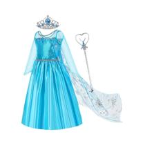 Fantasia De Princesa Elsa Frozen Para Meninas, Traje De Cosplay De Halloween, Vestido De Rainha Da