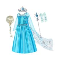 Fantasia De Princesa Elsa Frozen Para Meninas, Traje De Cosplay De Halloween, Vestido De Rainha Da