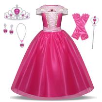 Fantasia de princesa GJDAMFD Little Girls rosa 4-5T com acc Fantasia de princesa GJDAMFD Little Girls rosa 4-5T com acc