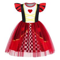 Fantasia de princesa HenzWorld Red Hearts para meninas 5T-6X Fantasia de princesa HenzWorld Red Hearts para meninas 5T-6X
