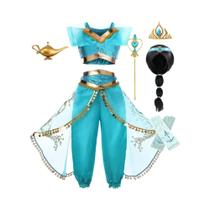 Fantasia De Princesa Jasmine Para Meninas Para Festa De Aniversário, Carnaval, Rio, Aladdin,