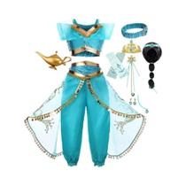 Fantasia De Princesa Jasmine Para Meninas Para Festa De Aniversário, Carnaval, Rio, Aladdin,