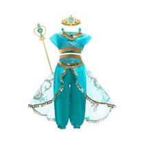 Fantasia De Princesa Jasmine Para Meninas, Vestido Da Lâmpada Mágica De Aladdin, Fantasia Para