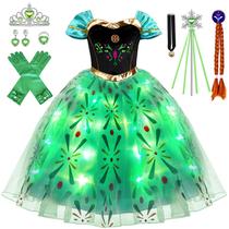 Fantasia de princesa Latocos Light Up para meninas de 3 a 10 anos, 10 unidades