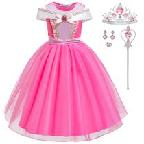 Fantasia de princesa Luzlen Sleeping Beauty Dress para meninas de 2 a 3 anos