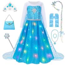 Fantasia de Princesa Meland com Luzes para Meninas de 5 a 6 Anos Fantasia de Princesa Meland com Luzes para Meninas de 5 a 6 Anos