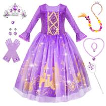 Fantasia de Princesa Meland para Meninas (3 a 8 anos) - Cor Roxa