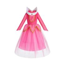 Fantasia De Princesa Para Meninas Vestido Elsa Anna Jasmine Belle Cinderella Aurora Para Halloween E