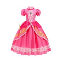 Fantasia De Princesa Pêssego Para Meninas Vestido De Renda Para Crianças De 2 a 10 Anos Roupas De Fantasia De Princesa Pêssego Para Meninas Vestido De Renda Para Crianças De 2 a 10 Anos Roupas De