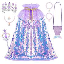 Fantasia de princesa, presente Meland para meninas de 3 a 8 anos Fantasia de princesa, presente Meland para meninas de 3 a 8 anos