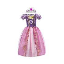 Fantasia De Princesa Rapunzel Para Meninas Com Peruca Para Festa De Verão, Aniversário, Carnaval,