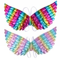 Fantasia de princesa Unicorn Wings LUOZZY Rainbow para crianças x2