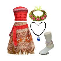 Fantasia De Princesa Vaiana Do Episódio 2 De Moana Para Meninas, Vestido De Carnaval, Roupa De Praia