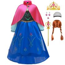 Fantasia de princesa ZaisuiFun para meninas de 2 a 3 anos com acessórios