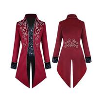 Fantasia De Príncipe Medieval Steampunk Vintage Para Homens, Casaco De Manga Longa Fantasia De Príncipe Medieval Steampunk Vintage Para Homens, Casaco De Manga Longa