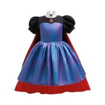 Fantasia De Rainha Má Para Meninas, Vestido Infantil Com Capa Para Halloween, Carnaval E Festa De