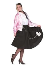 Fantasia de saia poodle plus size dos anos 50 rosa da RG Costumes