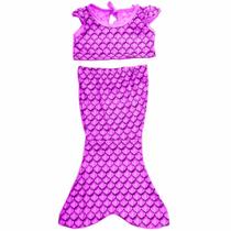 Fantasia de Sereia Bebê em Lilás Exclusivo Cauda com Cropped Fantasia de Sereia Bebê em Lilás Exclusivo Cauda com Cropped