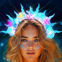 Fantasia de sereia Light Up Hat GENBREE para mulheres