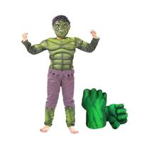 Fantasia De Super-Herói Para Crianças De 3 a 12 Anos, Macacão Hulk, Luvas, Máscara, Fantasia De Fantasia De Super-Herói Para Crianças De 3 a 12 Anos, Macacão Hulk, Luvas, Máscara, Fantasia De